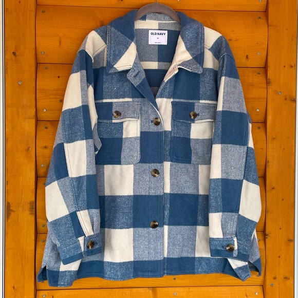 Old Navy Shacket Jacket Shirt. Soft Brushed Buffalo Check. EUC Size 2X. - Picture 1 of 10